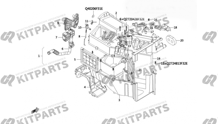 Корпус отопителя Haval Wingle 7