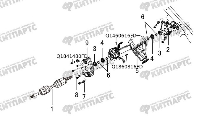 Мост передний (бензин) Great Wall Hover H5