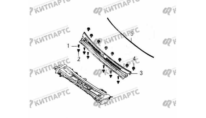 Накладка панели под стеклоочиститель Great Wall Wingle 3